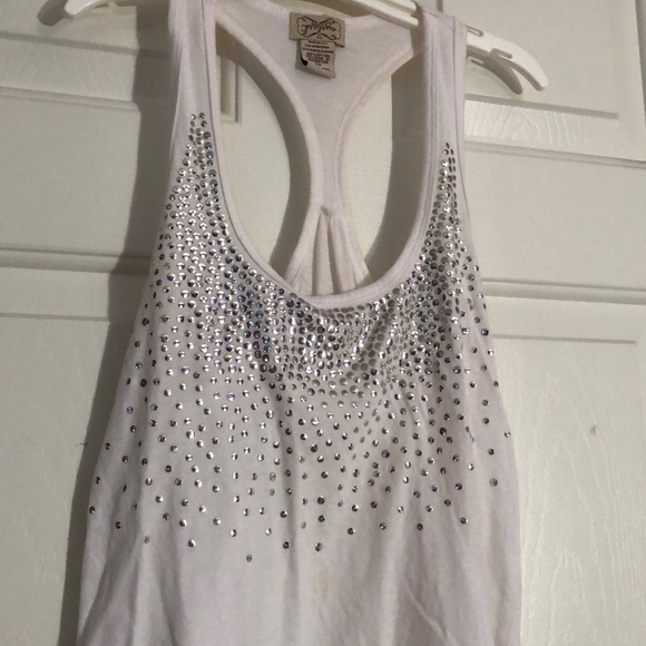 White Racerback Tank Top - Picture 4 of 7